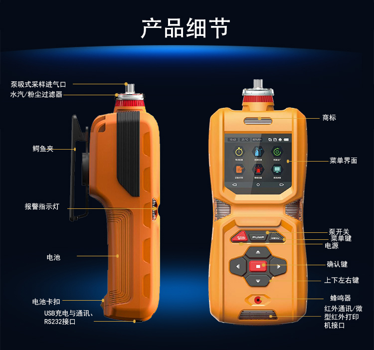 便攜泵吸式1,1-二氟-1-氯乙烷HCFC142b檢測(cè)報(bào)警儀