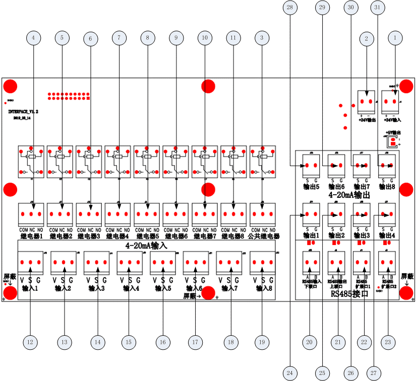 氣體報(bào)警控制器接線(xiàn)端子圖